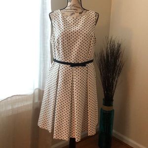 Black/white polka dot dress